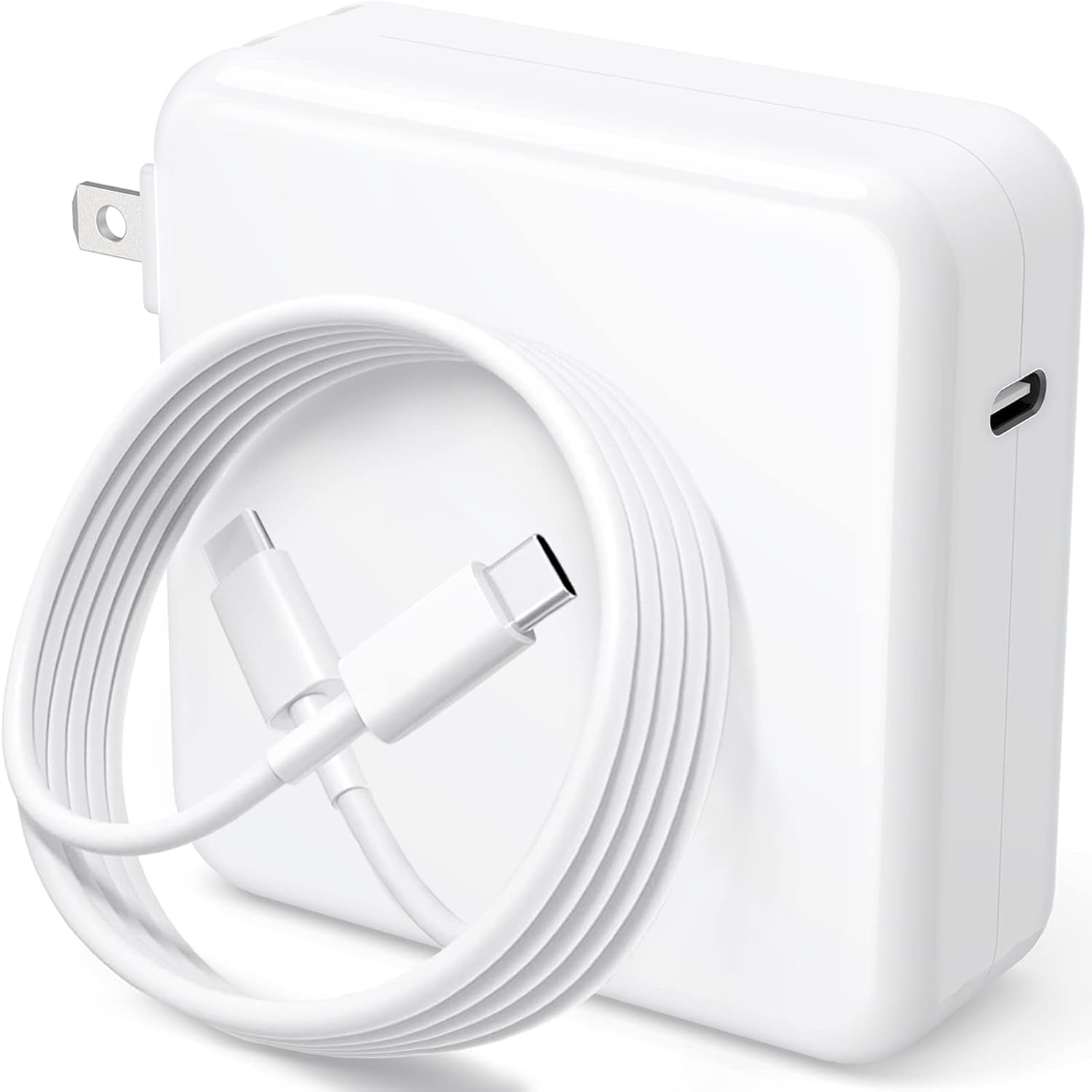 120W USB-C Fast Charger for MacBook Pro, MacBook Air, iPad Pro, Samsung Galaxy and USB-C Devices — front view