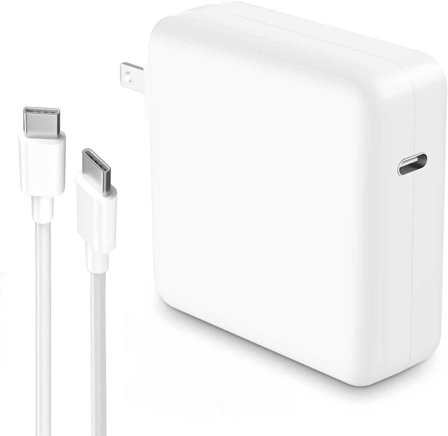 70W USB-C Laptop Charger with 6.6 ft USB-C Cable for Laptops, Tablets and Smartphones — front view