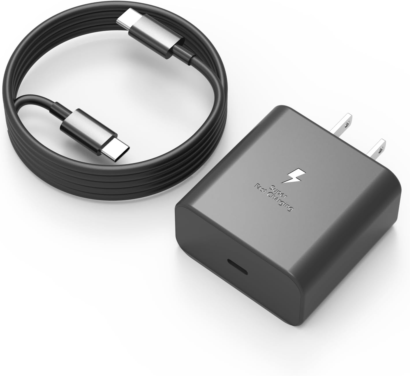 45W USB-C Super Fast Wall Charger with 6ft USB-C Cable — front view