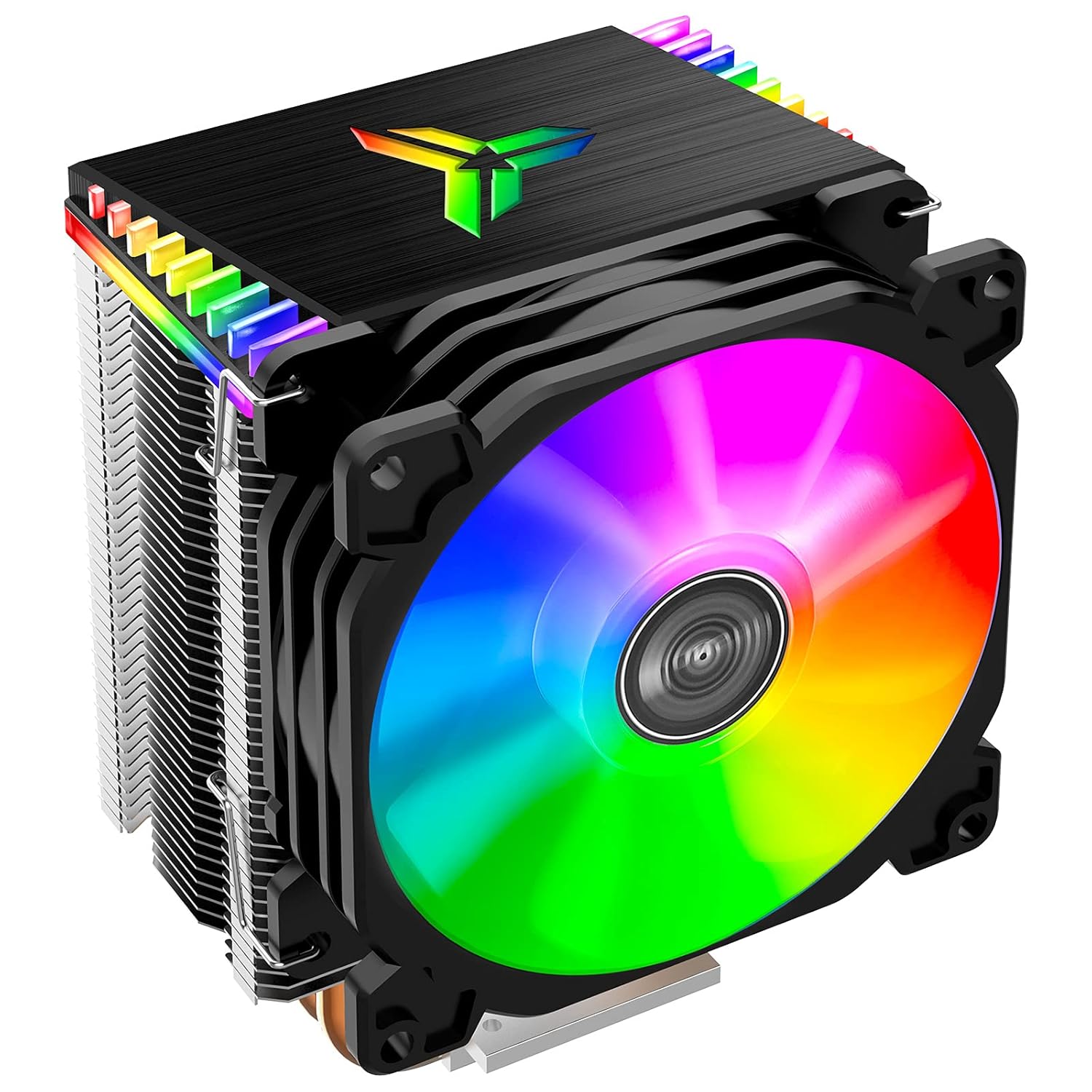 CR1400 RGB CPU Air Cooler with 92mm PWM Fan and 4 Heat Pipes for Intel and AMD Sockets — front view