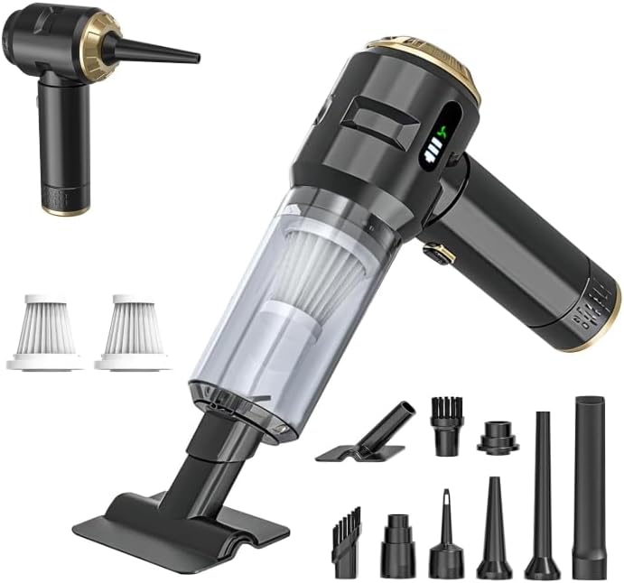 23000Pa Cordless Handheld Vacuum Cleaner with 4-in-1 Suction, Blowing, Inflation and Compression — front view