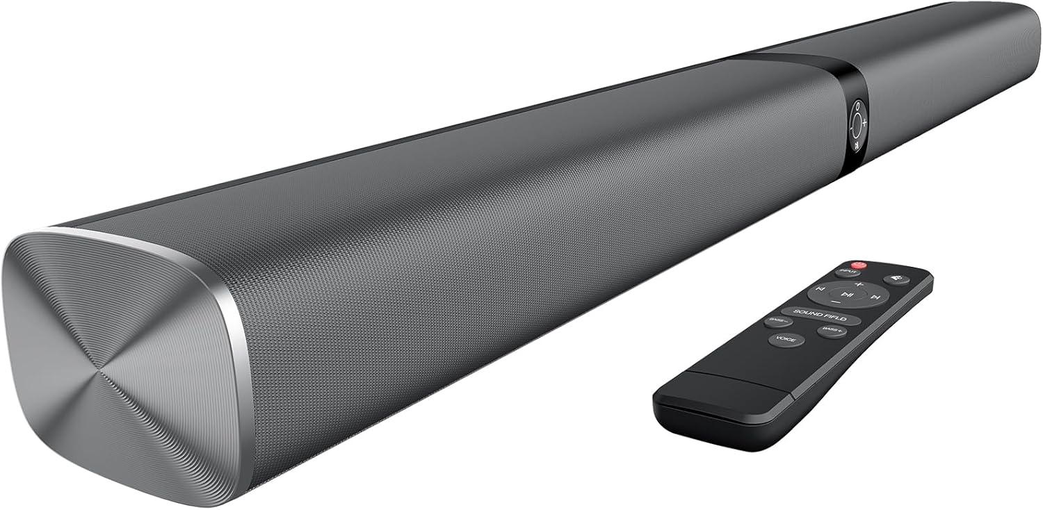 80W 2-in-1 Detachable Soundbar with Bluetooth, HDMI ARC, Optical and AUX Connectivity — front view